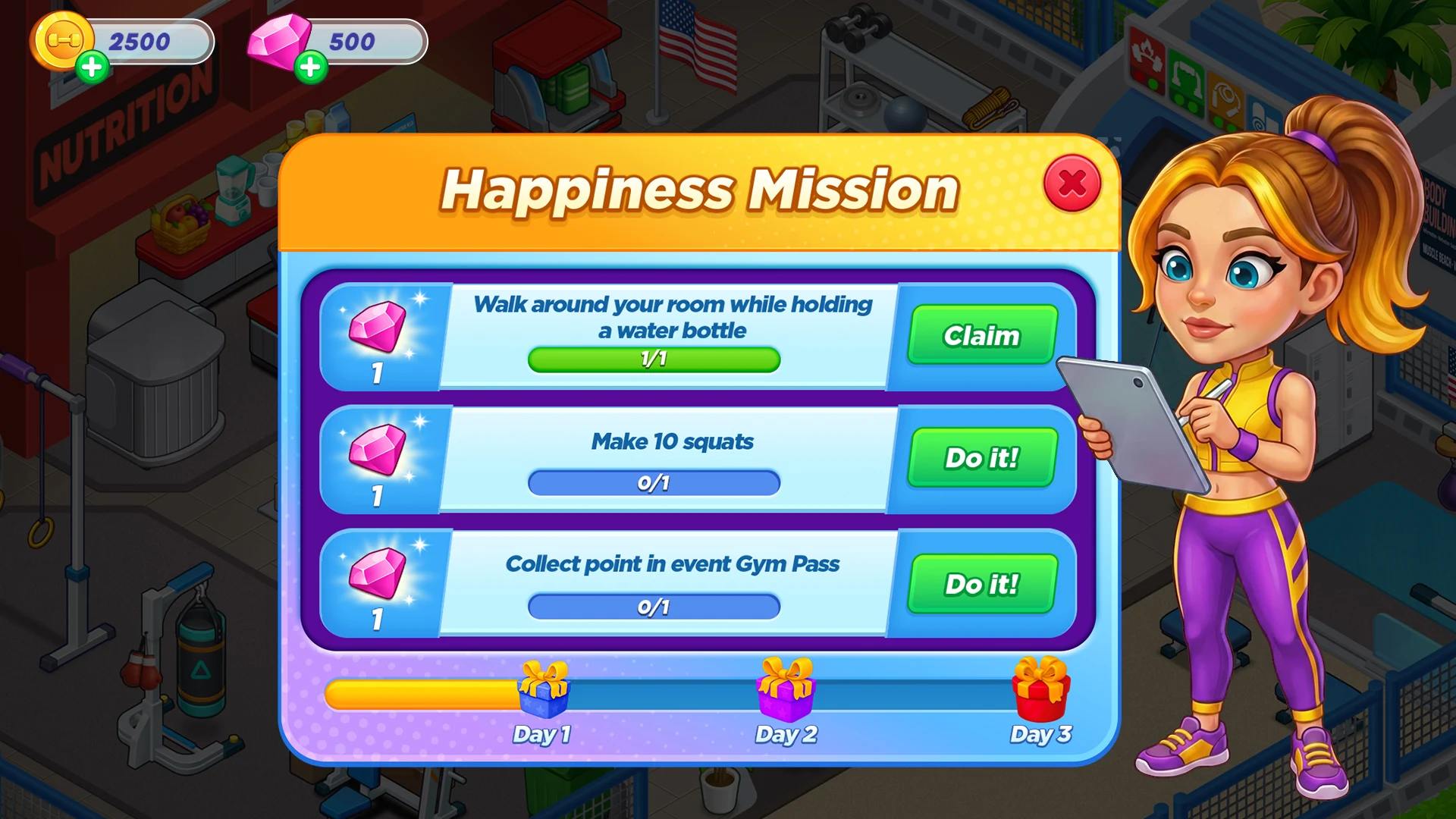 Gym Mania—Time Management Game screenshot